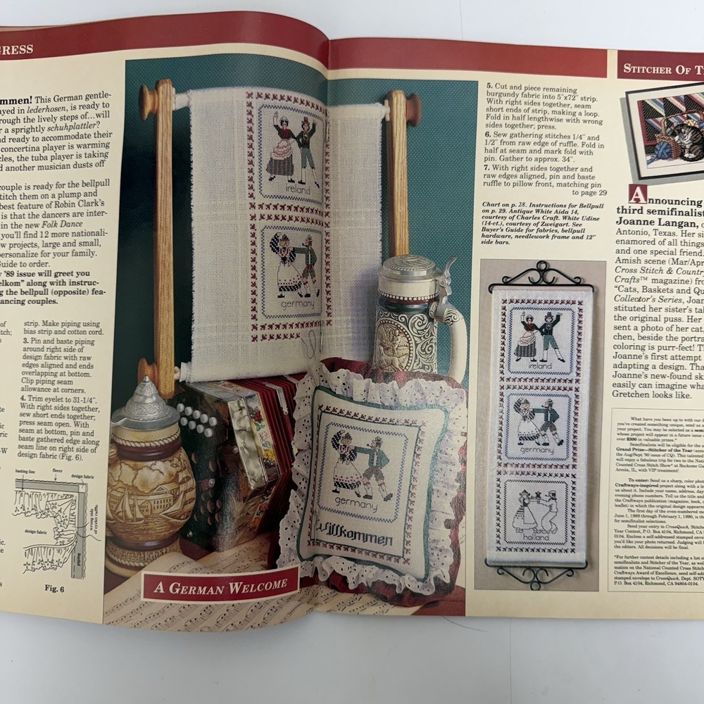 Vintage 1989 Cross Quick Magazine Easy Projects For Cross Stitch Lovers Apr/May - Picture 6 of 9